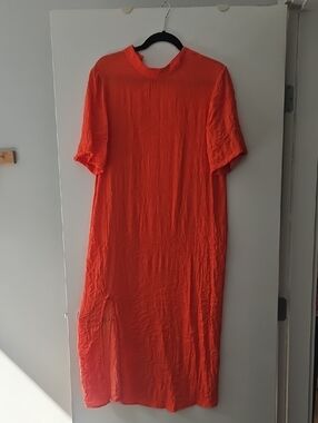 Target FUTURE COLLECTIVE Bright Orange Short Sleeve Shift Dress